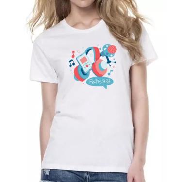 Imagem de Camiseta Baby Look Podcast elementos - Alearts, P