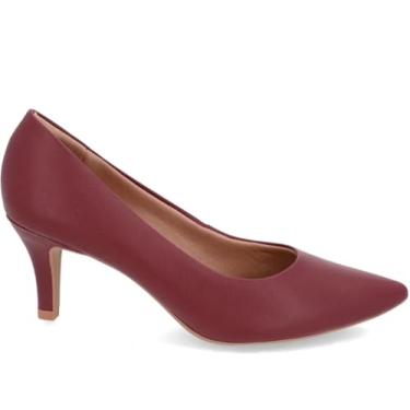 Imagem de Scarpin Feminino Bico Fino em Couro Confort Vermelho - Cód: EP11001002 (Vermelho, BR, Adulto, Numérico, 37)