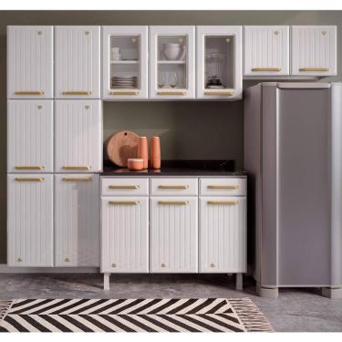 Imagem de Cozinha Completa Modulada Aço 4 Peças com Balcão com Tampo Multimóveis CR20370