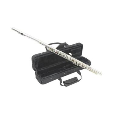 Imagem de Flauta Transversal Profissional SLADE 16 Com Pano De Limpeza Luvas Abe