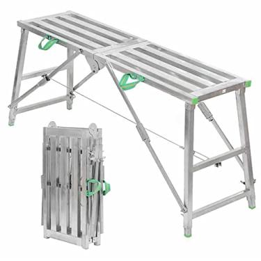 Imagem de WYUYIWH Torre de andaime dobrável portátil para melhoria da casa e manutenção do veículo com altura ajustável (180 cm)