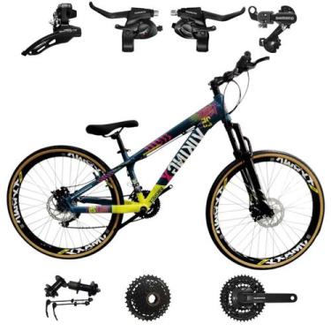 Imagem de Bicicleta Vikingx 24v Aro 26 Tuff 25 Aluminio Shimano Mtb Freeride Sus