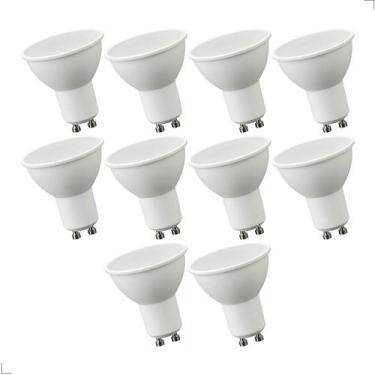 Imagem de Kit 10 Lâmpada Led Dicróica Gu10 MR16 7W Bivolt 2700K / 4000K / 6000K 