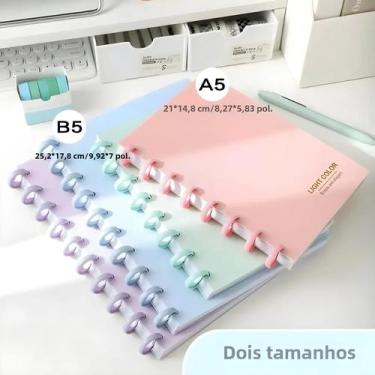 Imagem de Caderno de Folhas Soltas A5/B5 com Botão - 80 Folhas (160 Páginas) - D