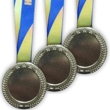 Imagem de Kit 50 Medalhas, Medalha Premiação Honra ao Mérito, 60mm, com Cordão P