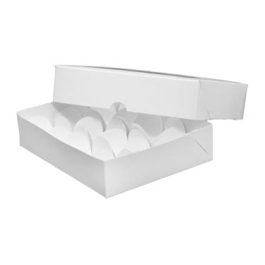 Imagem de 100 Caixas Para 12 Brigadeiro Visor Bombom Brigadeiro Trufas - Gráfica