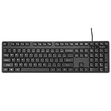 Imagem de Teclado corporativo de tamanho padrão USB da Targus com conector de porta USB, dispositivo verdadeiro Plug and Play, conecta-se com Windows e Mac (AKB30US)