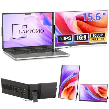 Imagem de Laptomo Extensor de tela para laptop S1, extensor de monitor de laptop FHD 1080p IPS duplo para laptops de 13 a 17 polegadas, compatível com Windows, MacOS, Switch, PS5
