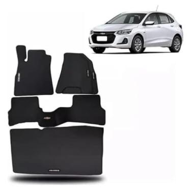Imagem de Tapete Borracha Onix Hatch Com Traseiro Inteiriço E Porta Malas (ONIX JOY)
