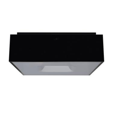 Imagem de Plafon Taschibra Waffle Quadrado 4xe27 Bivolt Preto