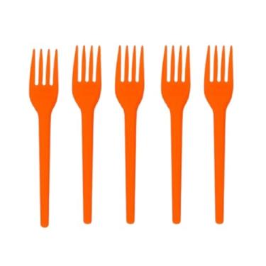 Imagem de 50 Garfinhos Neon Garfo Neon Brilha na Luz Negra 6 Opções de Cores (Laranja)