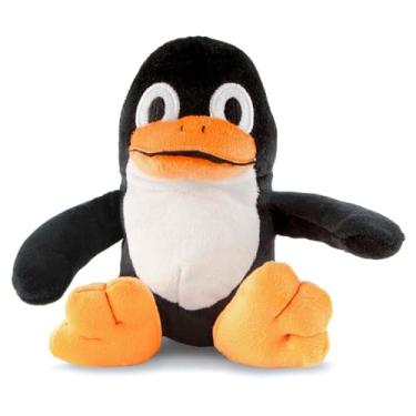Imagem de Jeffers Brinquedo de pelúcia para cães de estimação com Squeaker, pinguim preto de 15 cm - tecido enrugado macio, seguro e durável, diversão saudável para cães pequenos e médios, brincadeiras