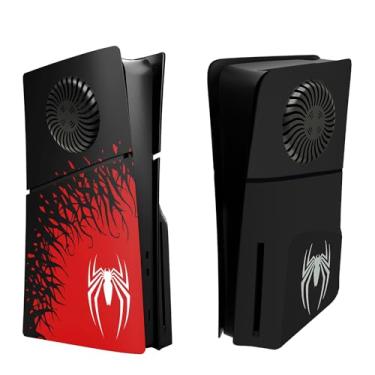 Imagem de Vanknight Placas Frontais Para Console De Videogame, Placa Frontal Spider Compatível Com Ps5 Slim Disc Premium Abs Capa Substituição
