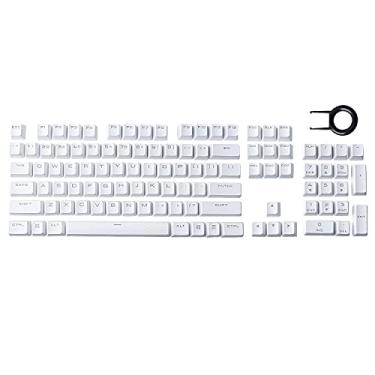 Imagem de HUYUN Conjunto Completo De Teclas Pbt Double-Shot Com 104 Teclas, Layout Americano, Substituição Para Teclado Mecânico Corsair K70 Rgb Mk.2 Se (Branco)