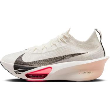 Imagem de Nike Alphafly 3 Tênis feminino de corrida de estrada (FD8315-100, branco/roxo), Sail/Crimson Tint/Goiaba/Preto, 38