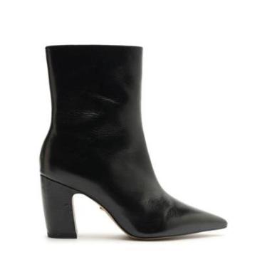 Imagem de Bota Couro Cano Médio Bico Fino Zíper Lançamento Arezzo Tamanho:37;Cor:-Feminino