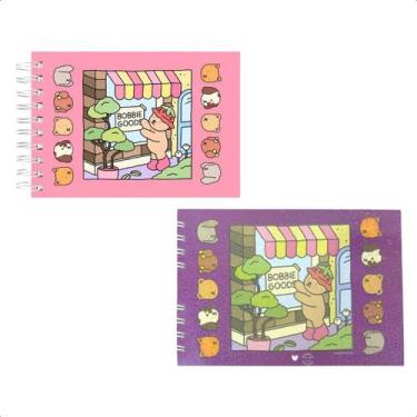 Imagem de Kit com 2 Livro de Colorir Caderno Bobbie Goods Capa Dura Holográfica 