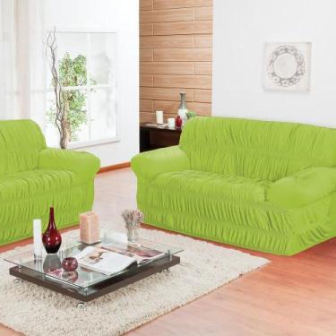 Imagem de Capa de Sofá 2 Lugares Elásticada Pistache - Guilherme Confecções