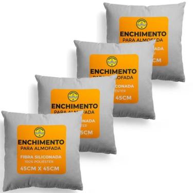 Imagem de Kit 4 refil enchimentos para almofadas 45x45 - Kombigode