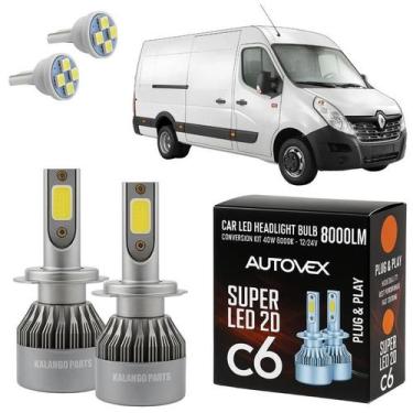 Imagem de Ultra LED C6 H7 Lâmpada Farol Baixo Master 2013 A 2016 Carro - Autovex