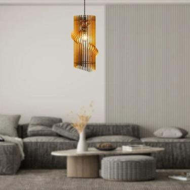 Imagem de Luminária Teto Tipo Pendente Atenas Mdf Completa - MDF Cru