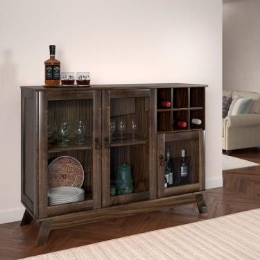 Imagem de Buffet para Sala de Jantar 3 Portas França Imbuia Natural