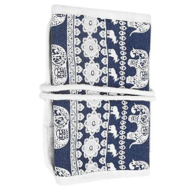 Imagem de Dioche Caso de Agulhas de tricô Versátil Com Design Espaçoso para Facilitar o Armazenamento de Ganchos de crochê - Bolsa de Zíper de Tecido Oxford Durável para Viagens e Uso Doméstico Em Uma Estampa