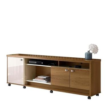 Imagem de Rack Bancada Para TV 65 Polegadas Dallas 1.8 Lukaliam Imbuia/Off White