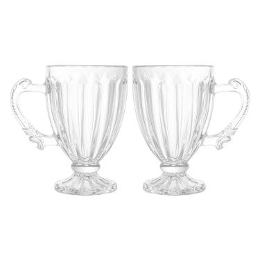 Imagem de Jogo 2 Xícaras De Café Vidro Transparente Imperial Cristal 100ml Lyor