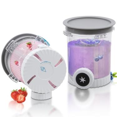 Imagem de HLCHZYL Para recipientes de creami Ninja Swirl canecas e tampas (473 ml, 2 pacotes) Substituição para Ninja Creami Swirl Soft Serve Ice Cream Maker N700 Recipientes, copos de creme sobressalentes