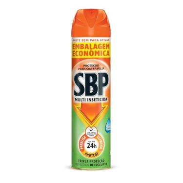 Imagem de SBP Multi Inseticida Com Óleo De Eucalipto Aerossol 380 Ml Embalagem Econômica 380 Ml Laranja