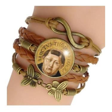Imagem de Pulseira Feminina São Tomás de Aquino Ajustável - RECANTO ASTRAL