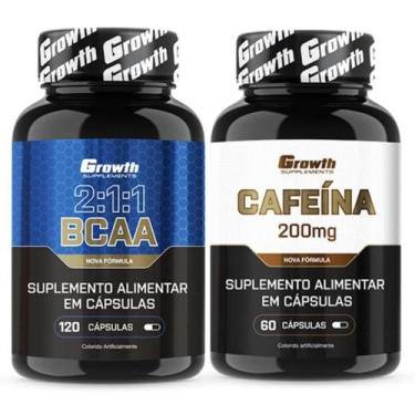 Imagem de Bcaa 2:1:1 120 Caps + Cafeina Pura 200mg 60 Caps Growth