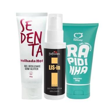 Imagem de Kit Lubrificante Neutro e Géis Estimulantes Corporais Femininos - Hot 