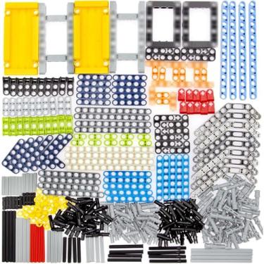 Imagem de TEESE 430pcs Beam-Frame-Axles-Pins Compatible with Technic-Parts,for STEM-MOC-Technic-Project Bulk-Blocks(Random Color)