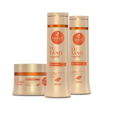 Imagem de Kit Shampoo Condicionador E Máscara Força E Nutrição Tutano Vegetal Haskell 300ml