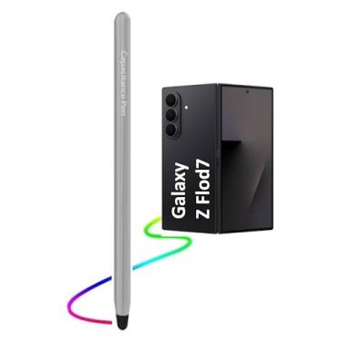 Imagem de Caneta Stylus para Samsung Galaxy Z Fold 7 5G, compatível com telas internas e externas, S Pen compatível com telefones Galaxy Fold 7, caneta Stylus Touch Screen (cinza)