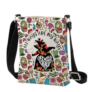 Imagem de CMNIM Bolsa tiracolo inspirada em Alice Queen of Red Hearts Gift Alice Fairy Tales Fan Gifts All Ways are My Ways Bolsa tiracolo, 2578 My Ways C