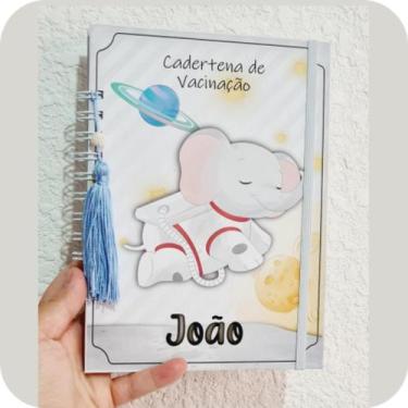 Imagem de Caderneta de Saúde - Elefante Astronauta - Krika Personalizados
