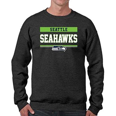 Imagem de Team Fan Apparel NFL Adult Property of Crewneck Moletom de lã - masculino e feminino - Mantenha-se aquecido e represente seu time com estilo