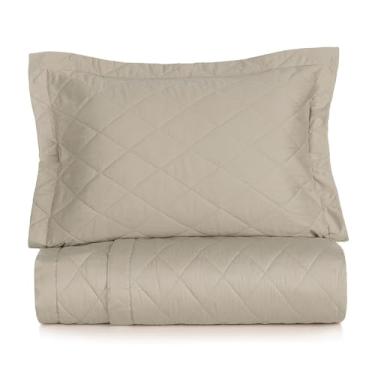 Imagem de Karsten Jogo de Colcha com Porta-Travesseiro Bossa Areia Solteiro 100% Algodão 300 Fios