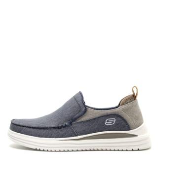 Imagem de Skechers Mocassim masculino Proven Evers, Azul, 11