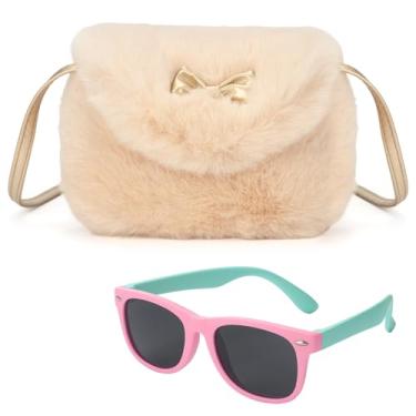 Imagem de LJCTULY Bolsa para meninas pequenas - Bolsa infantil com lindo laço - Mini bolsa transversal fofa para crianças - presente de aniversário para meninas (branca)