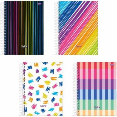 Imagem de Caderno 10X1 Capa Dura Spiro 160 Folhas - Pacote com 4 Unidades - Jand