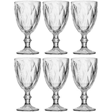 Imagem de Conjunto de 6 Taças para Água de Vidro Diamond 320ml - Lyor