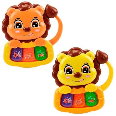 Imagem de Chocalho Sonoro Animalzinho Leão Cor diversa Super Baby R3317 - BBR Toys