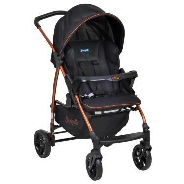 Imagem de Carrinho de Bebê Burigotto Ecco Preto Cobre Capota Removível