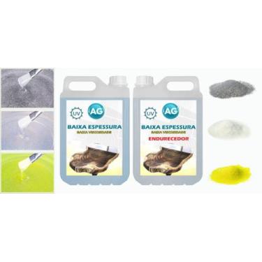 Imagem de Resina Baixa Espessura 5KG + 3 Glitters - Resinas ag