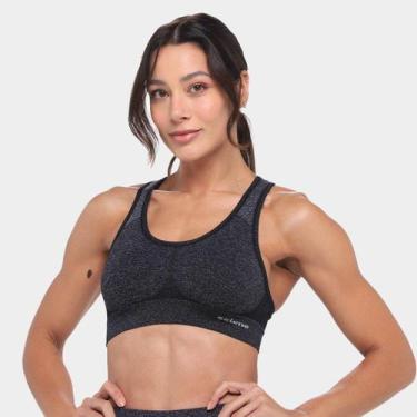 Imagem de Top Selene Sport Feminino, Preto, Cinza, M