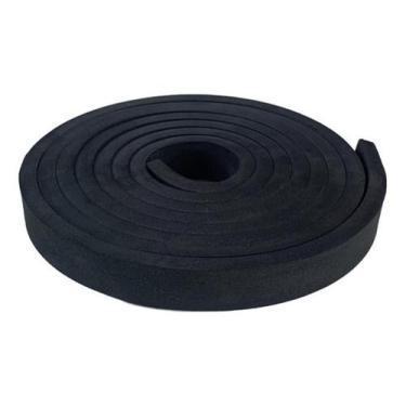 Imagem de Eva Rodape Acabamento Ripado 2Cm Autocolante Preto 2,5M - Nova Moldura